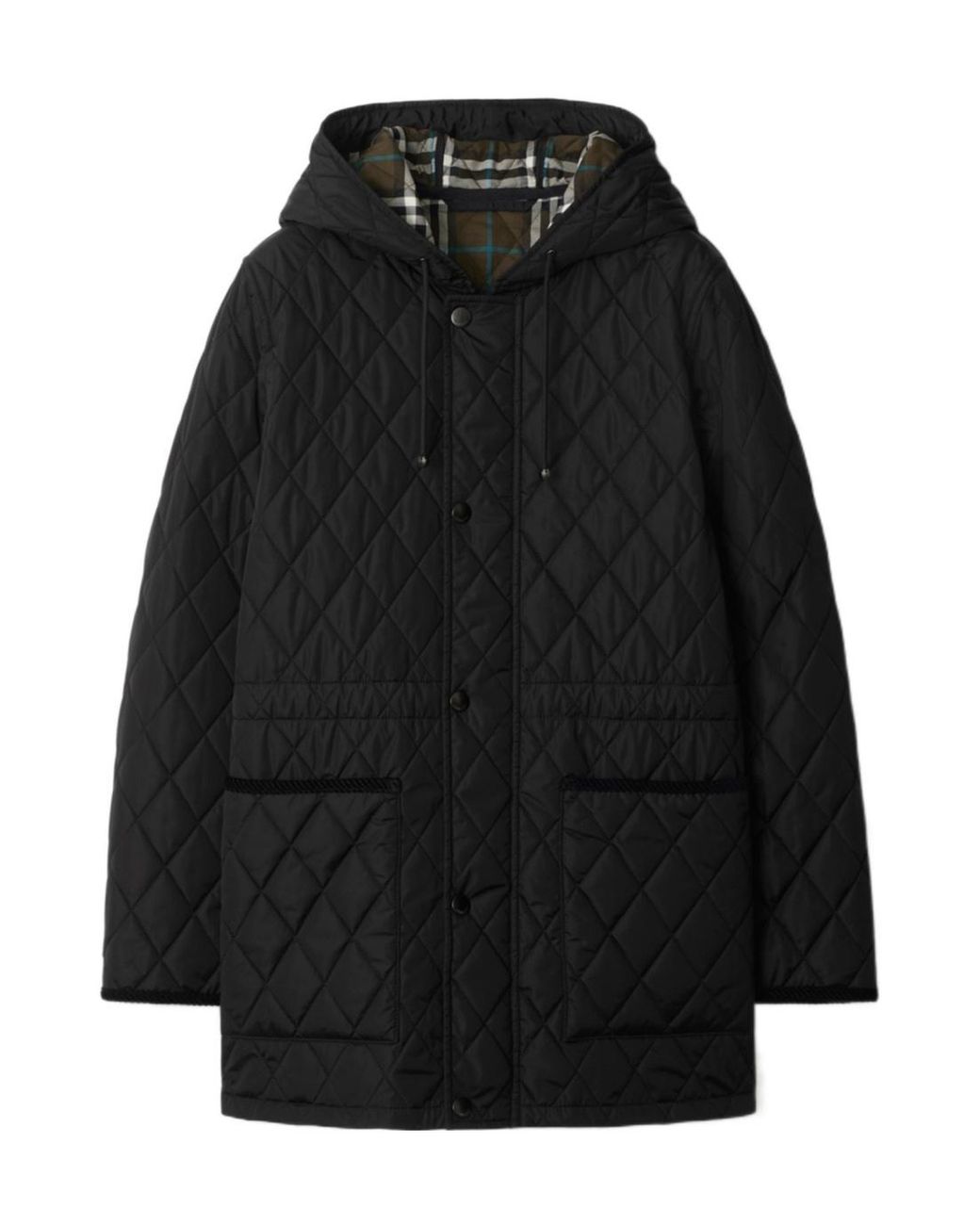 Burberry Black Devon Quilted Hooded Parka