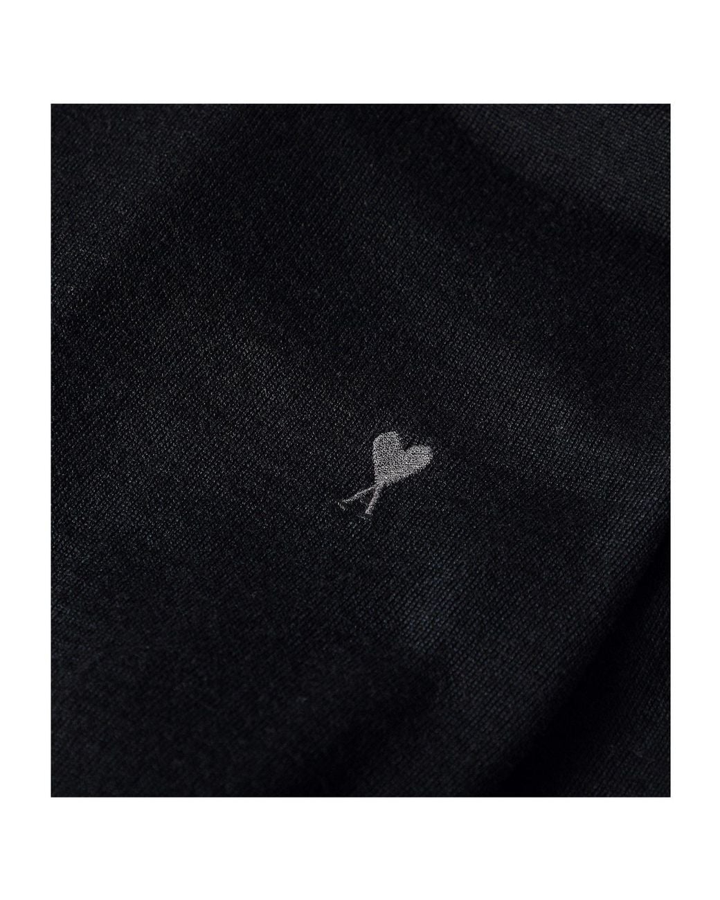 AMI Black Classic Crew Neck Sweater for men