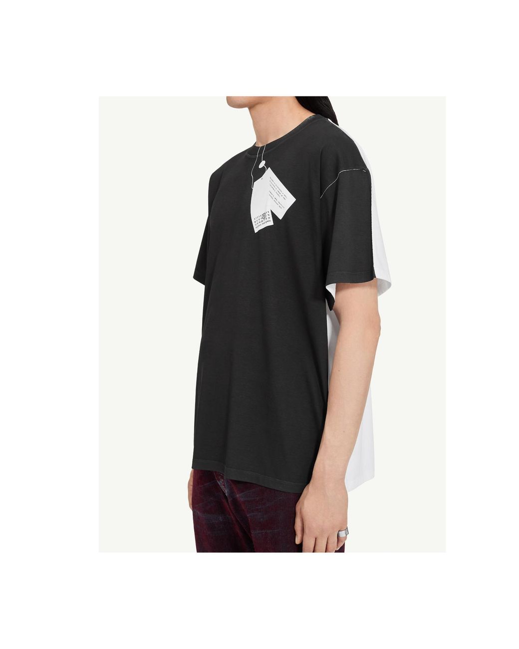 MM6 by Maison Margiela Black Tag Printed Short-Sleeved T-Shirt for men