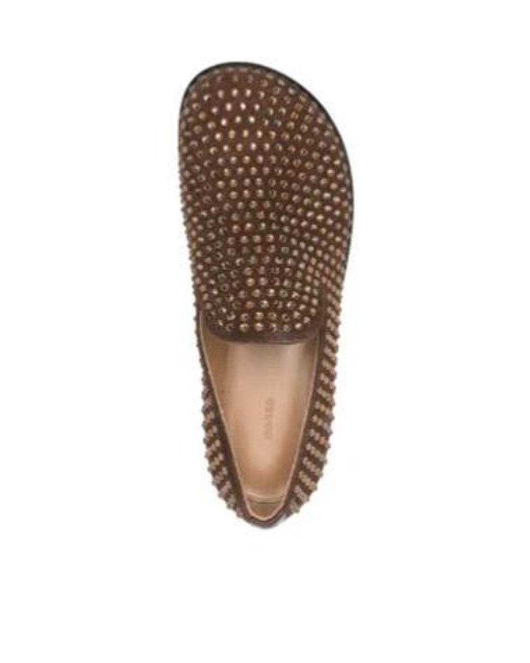 J.W. Anderson Brown Crystal-Embellished Loafers