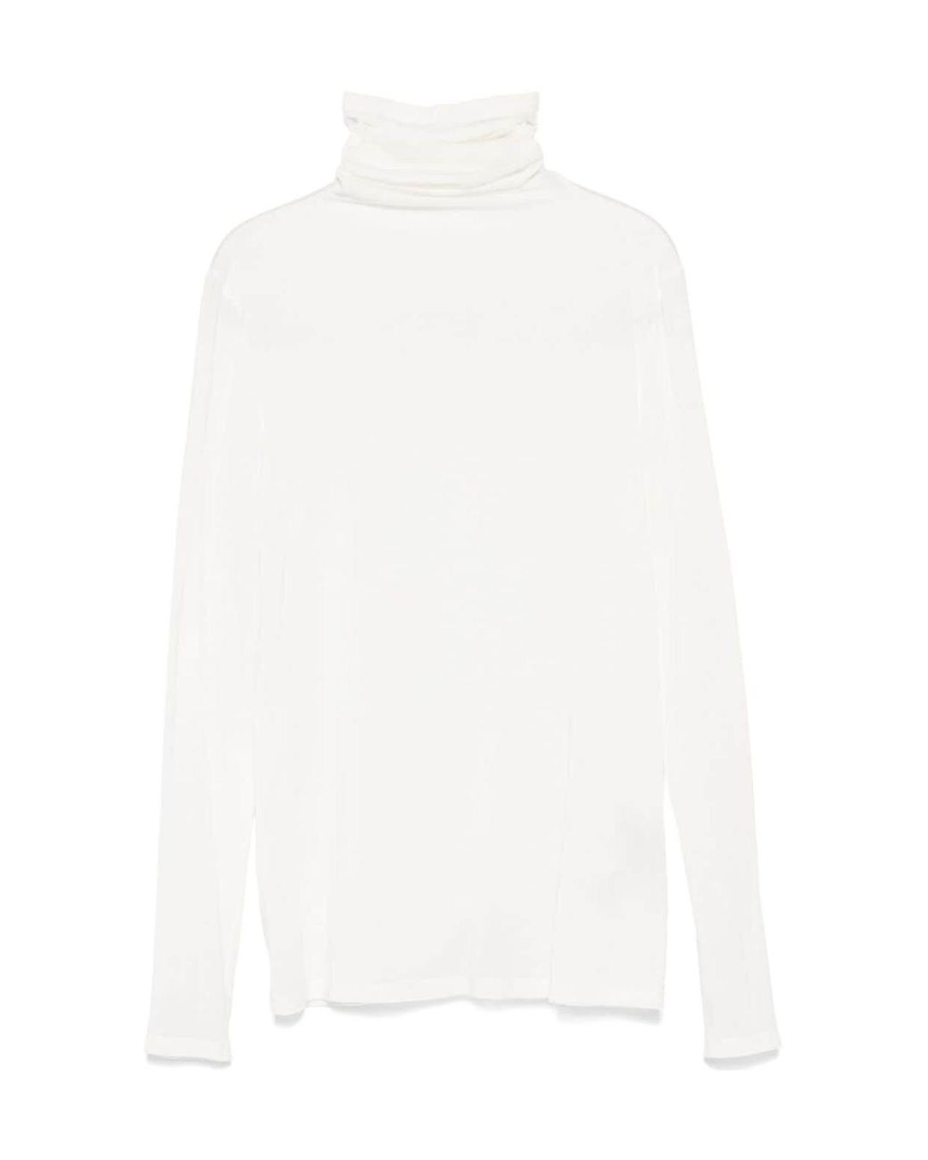 Antonelli White Condor Turtleneck Knitwear