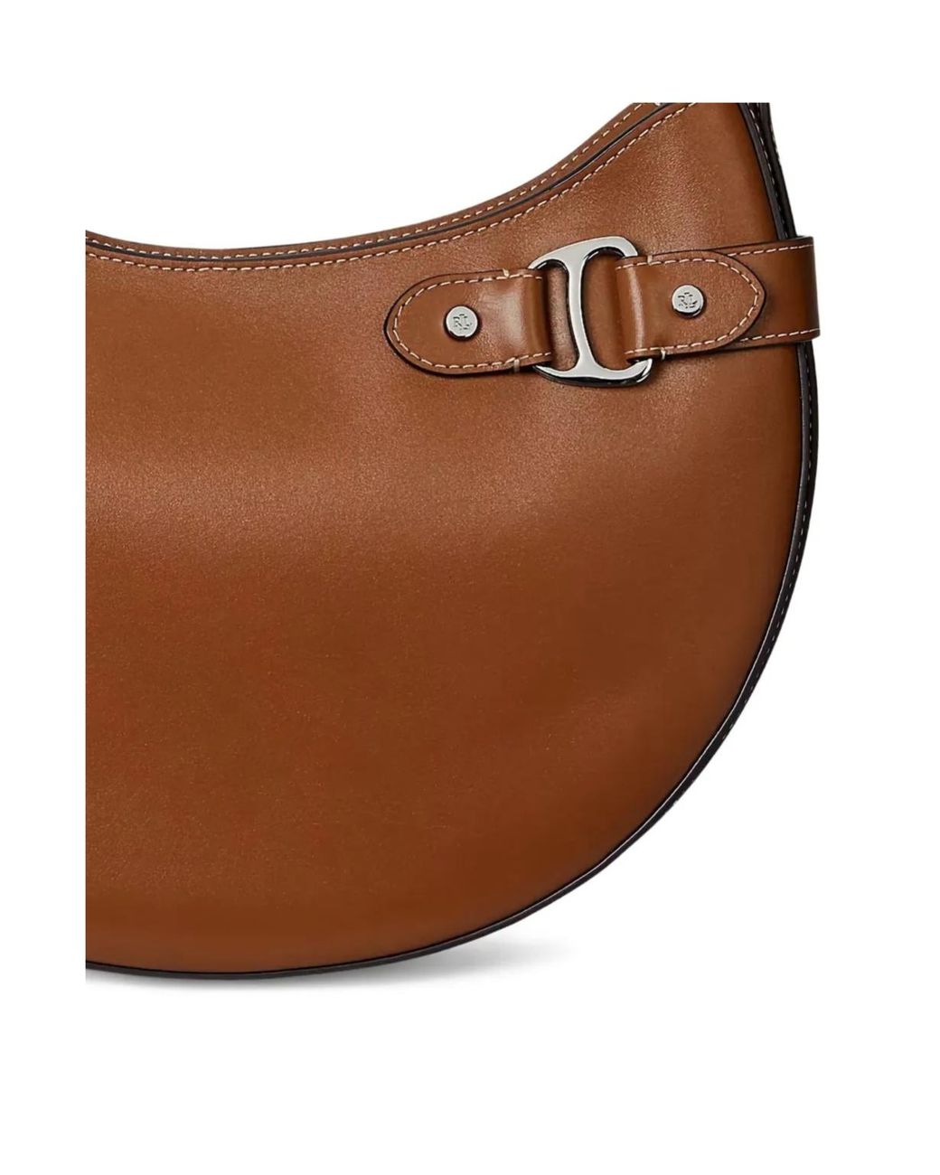 Ralph Lauren Brown Buckle-Detail Shoulder Bag