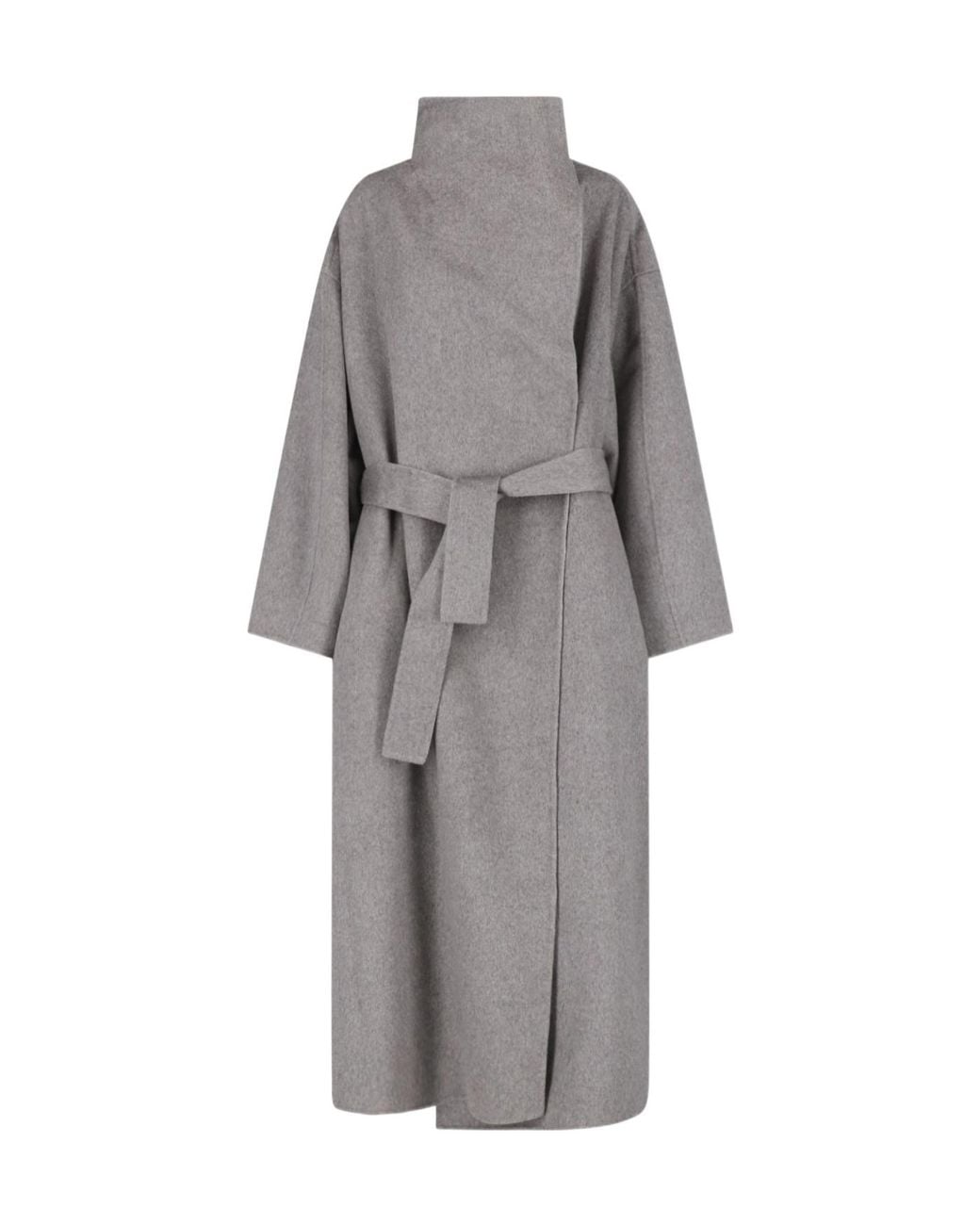 Frankie Shop Gray Leroy Reversible Funnel-Neck Coat