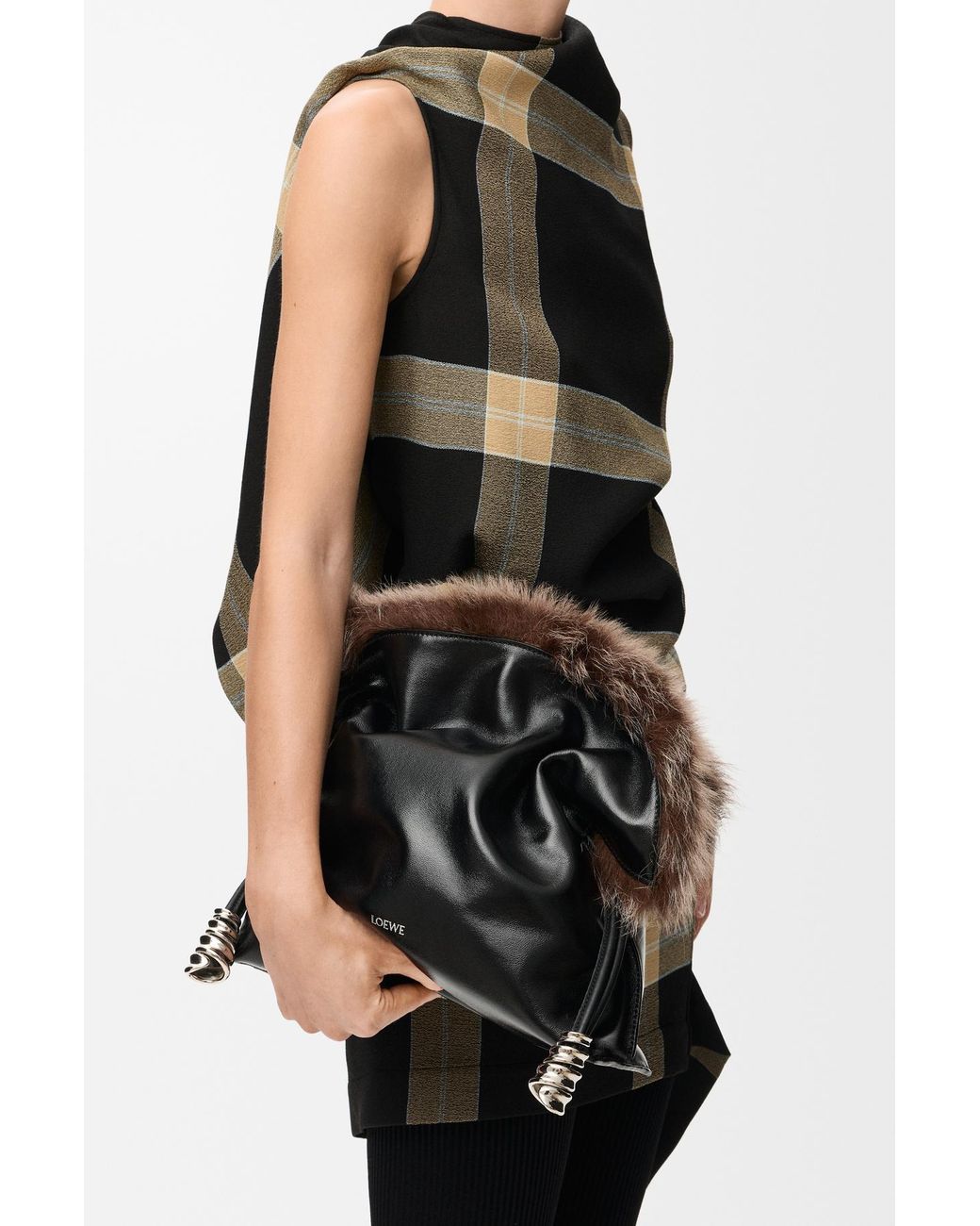Loewe Black Medium Flamenco Clutch
