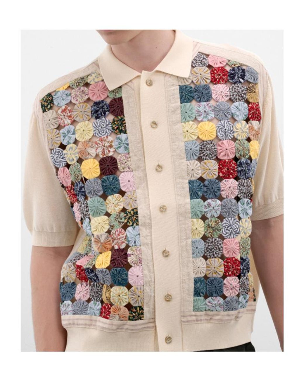 Kapital Natural X Yo-Yo Patchwork Shirt for men