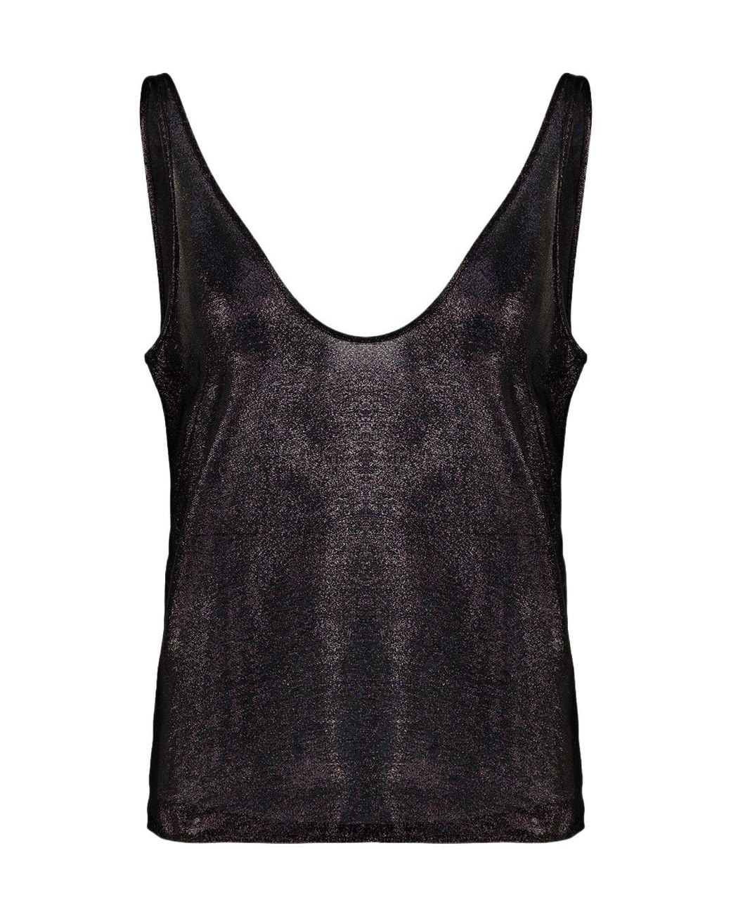 Tom Ford Black Metallic-Effect Tank Top