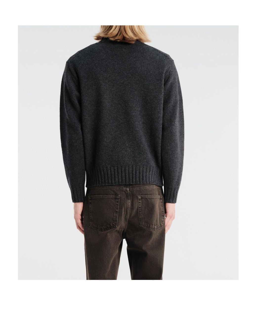 DUNST Blue Long-Sleeve Crew-Neck Knit Top for men