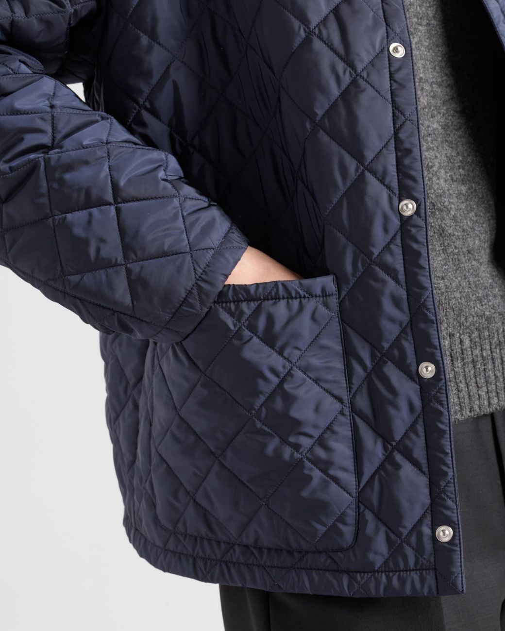 Prada Blue Quilted Re-Nylon Jacket for men