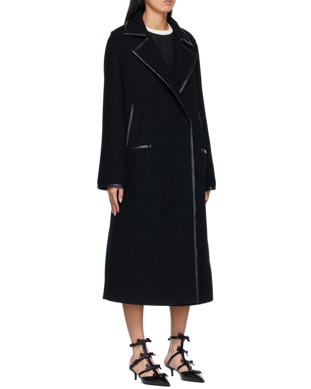 Valentino Blue Single-Breasted Coat