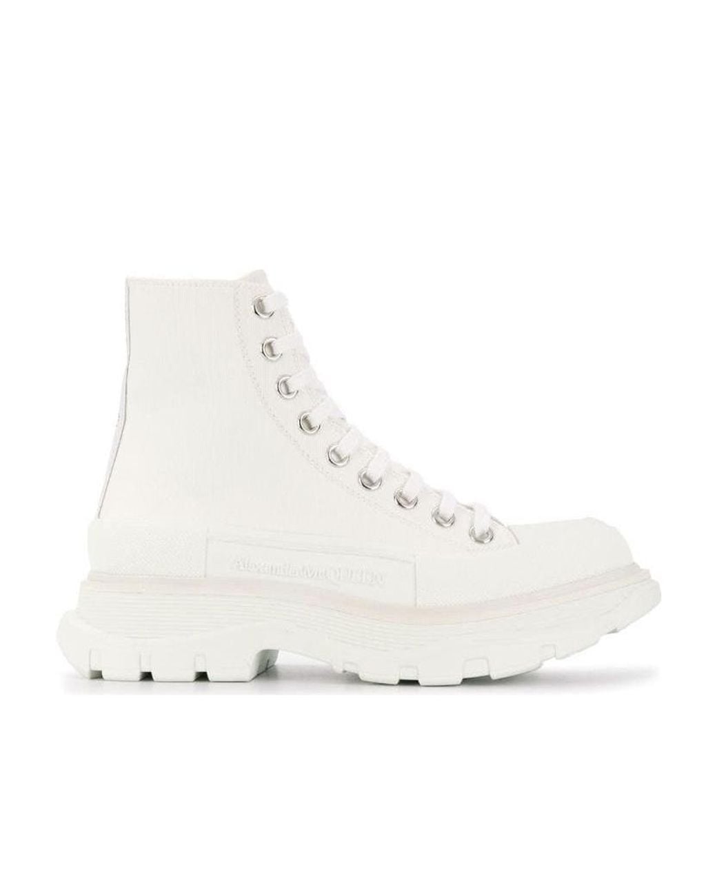 McQueen White Tread Slick Boots