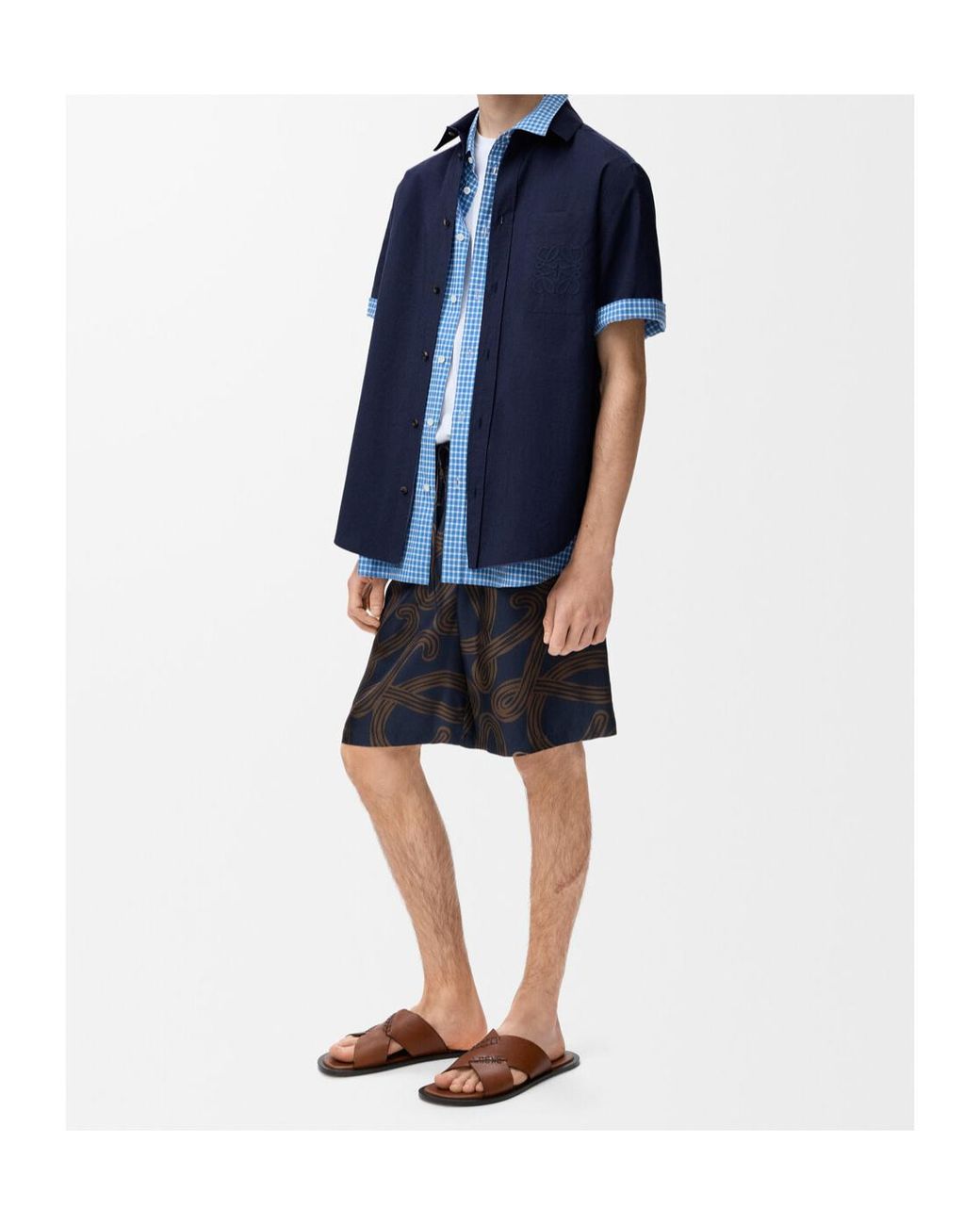 Loewe Blue Short Sleeve Shirt for men