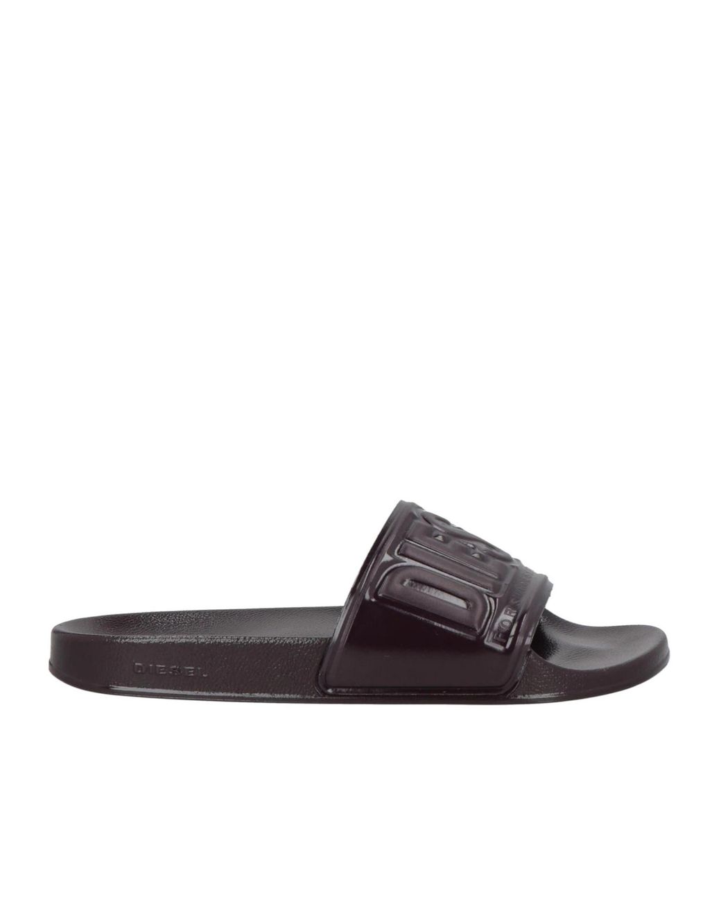 DIESEL Brown Minimalist Slippers