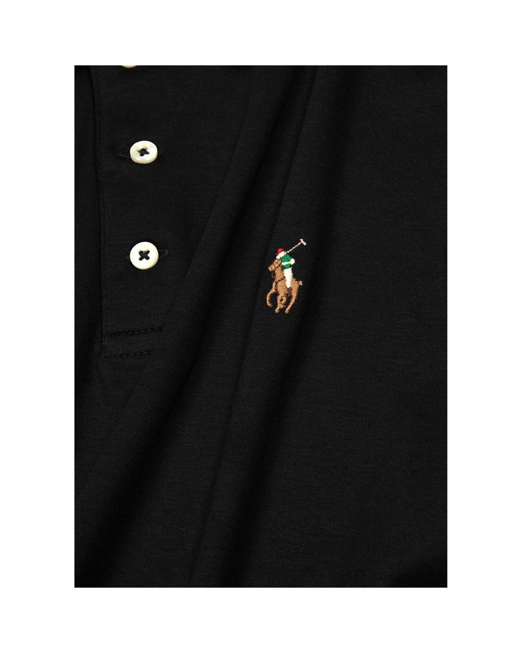 Polo Ralph Lauren Black Simple Polo Shirt for men