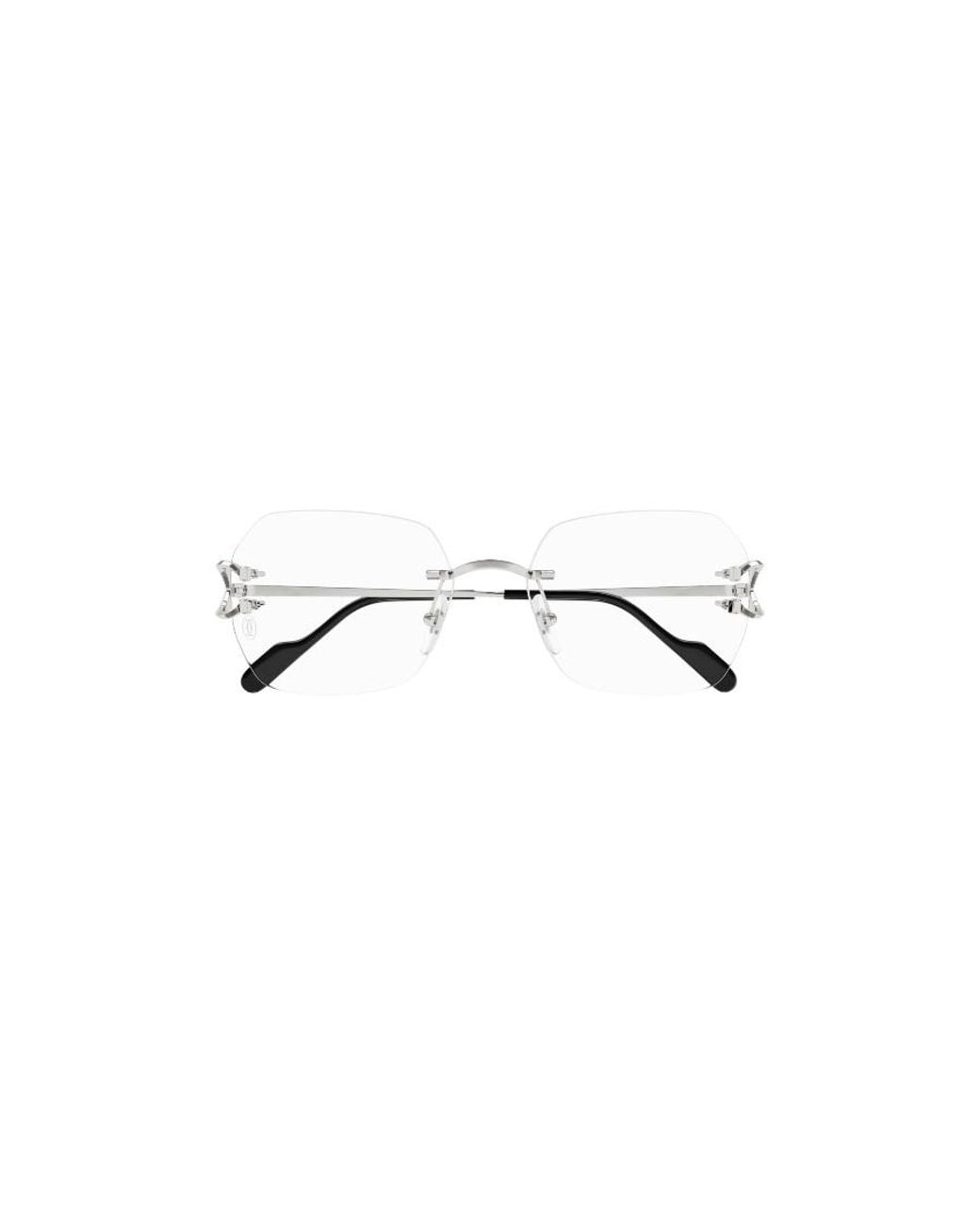 Cartier Multicolor Rimless Rectangle Glasses for men