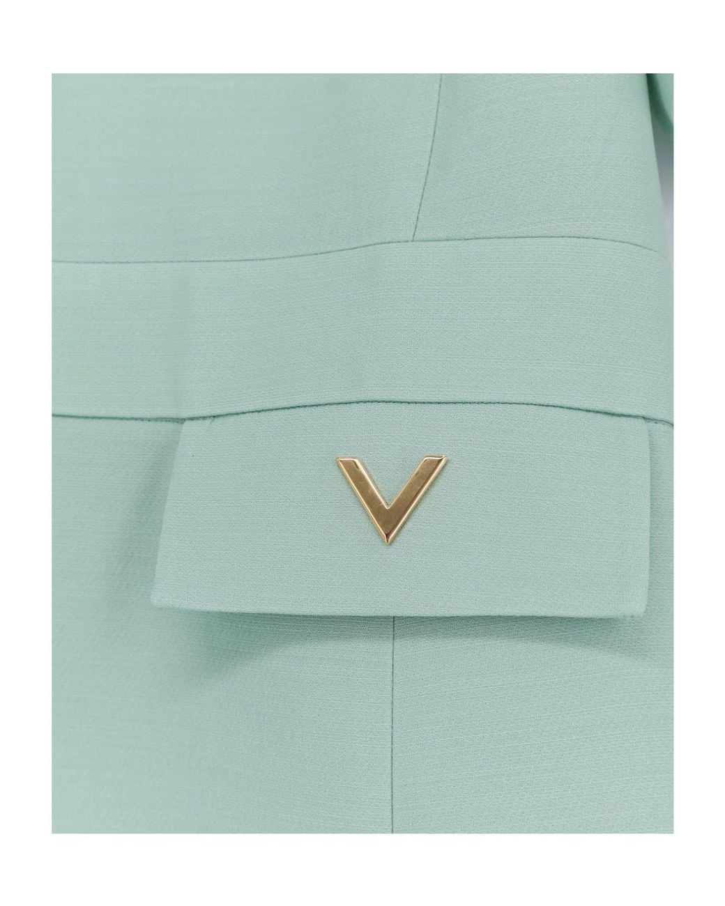 Valentino Green Logo Detail A-Line Dress