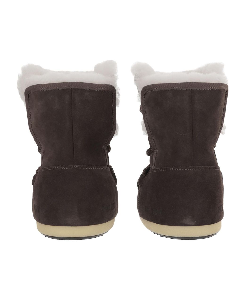 Moon Boot Black Evx Shearling Lace-Up Boots for men