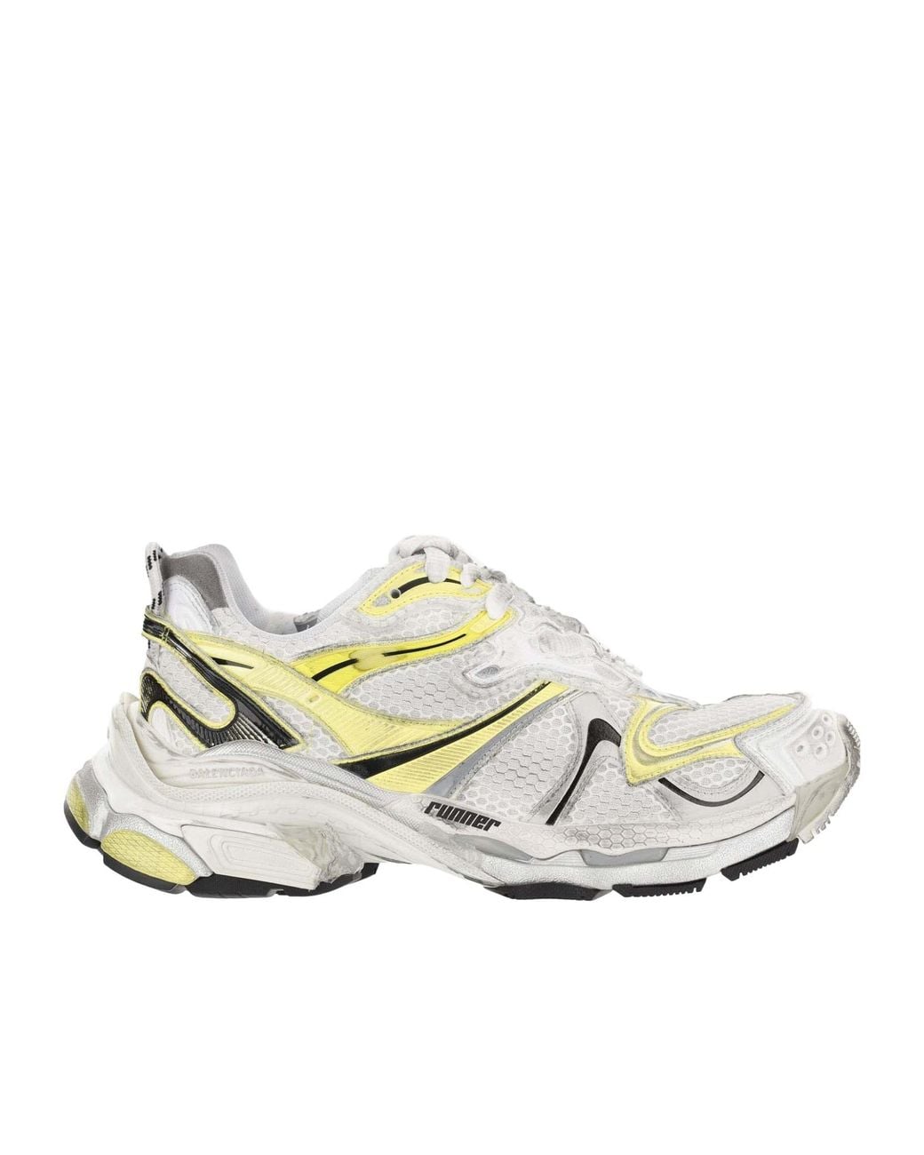 Balenciaga White Runner 2 Lace-Up Sneakers for men