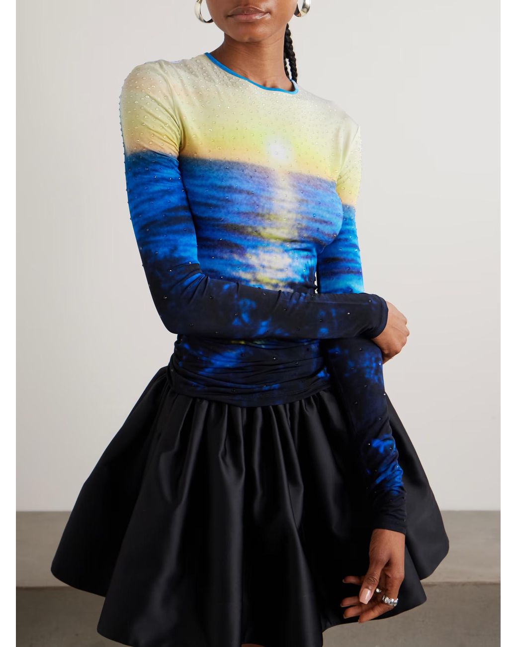 Rabanne Blue Haut Printed T-Shirt