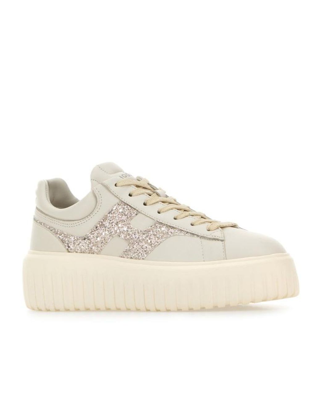 Hogan Natural H-Stripe Platform Lace-Up Sneakers