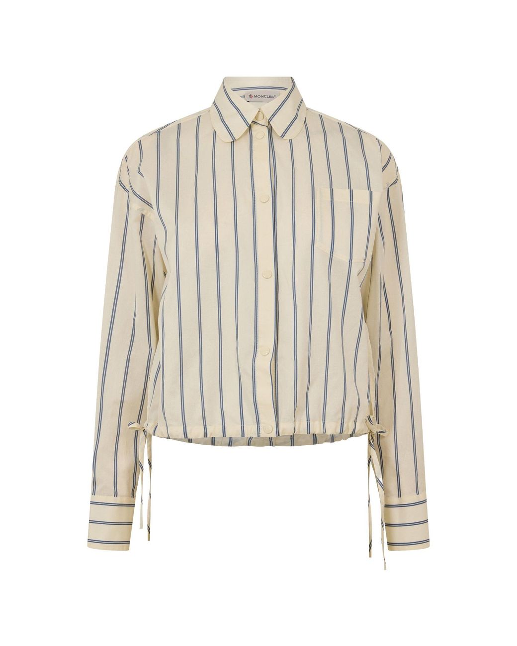 Moncler White Long Sleeve Patterned Shirt