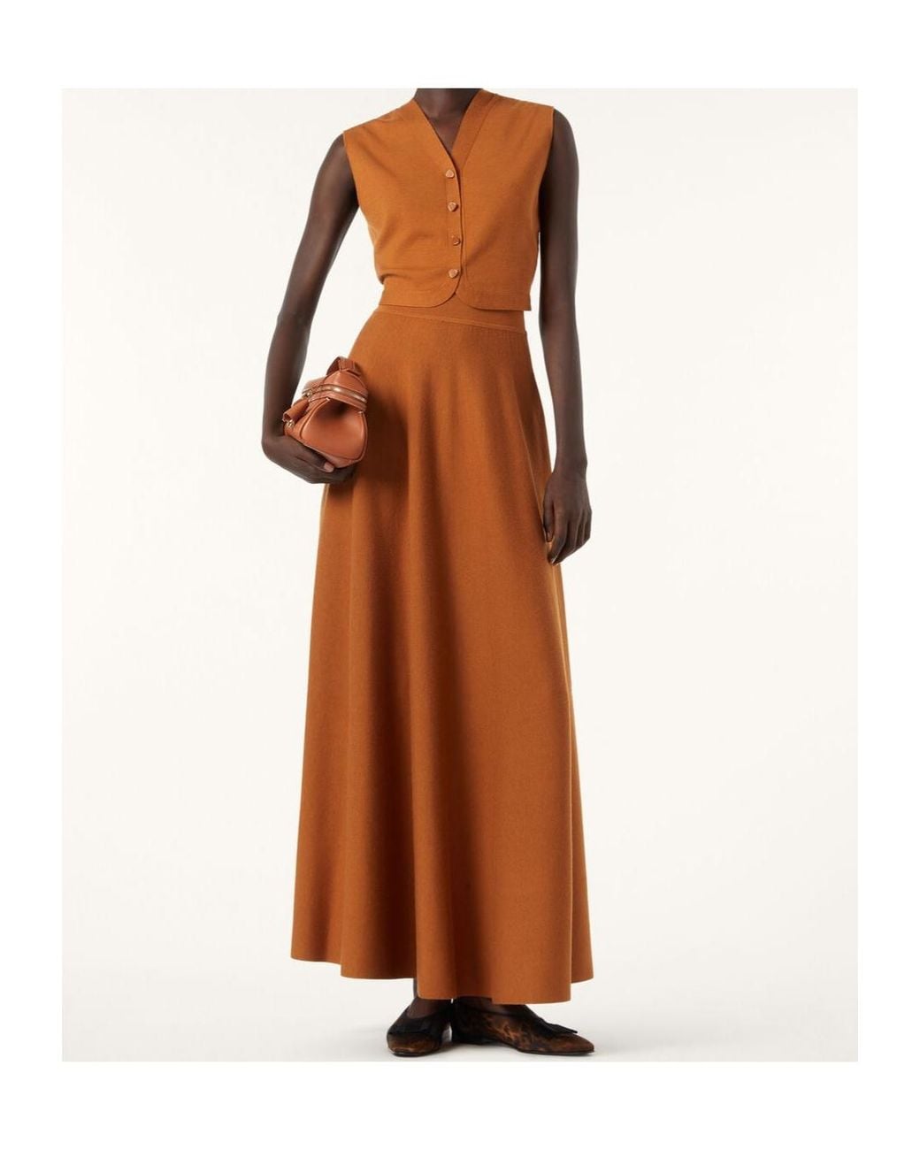 Loro Piana Brown Marigold Skirt