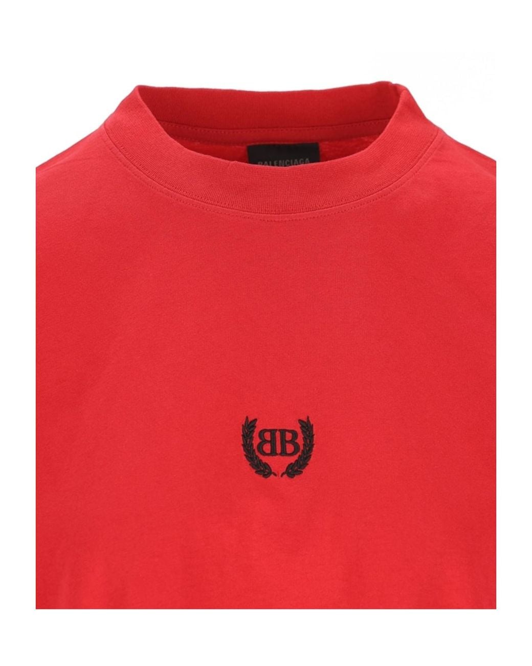 Balenciaga Red T-Shirt With Patch