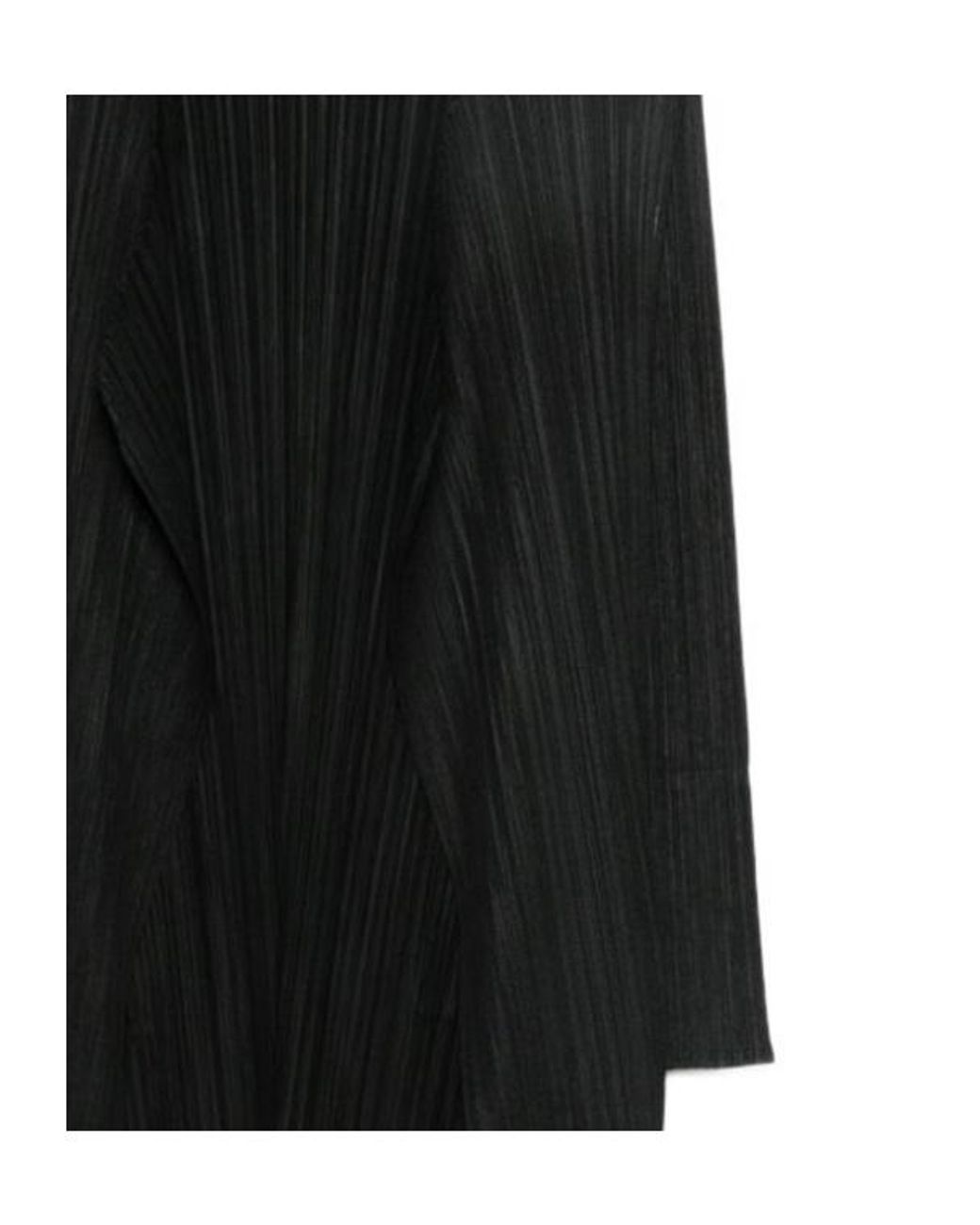Pleats Please Issey Miyake Black Pleated Long-Sleeve Coat