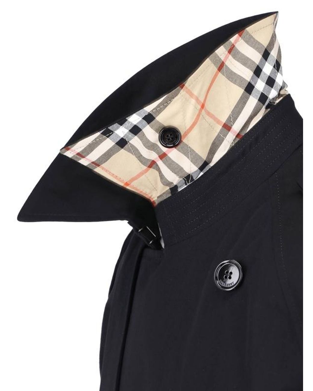 Burberry Black Tropical Gabardine Leadenham Trench Coat for men