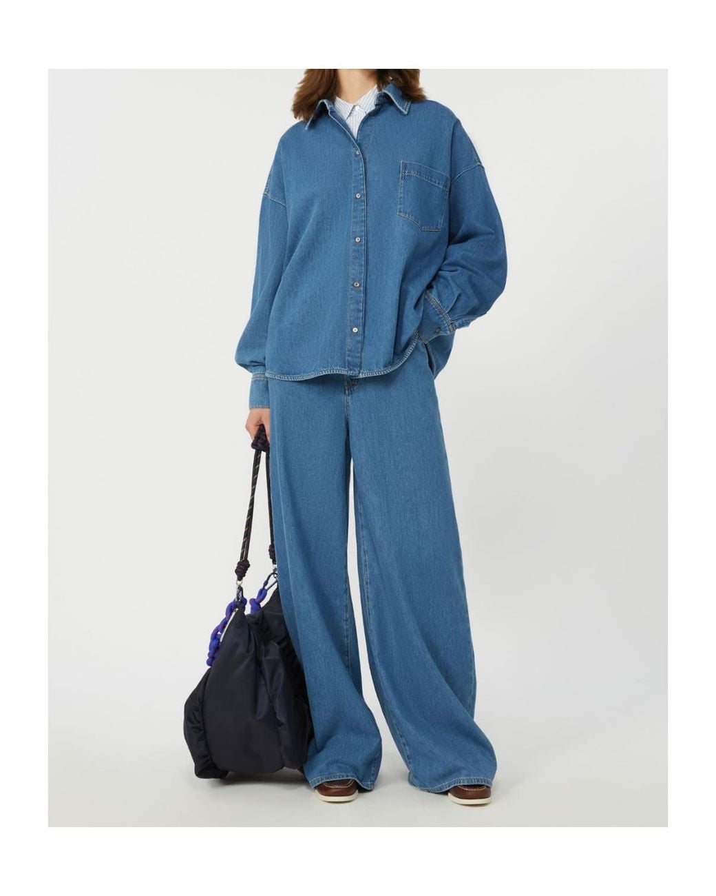 Weekend by Maxmara Blue Vega Wide Leg Jeans