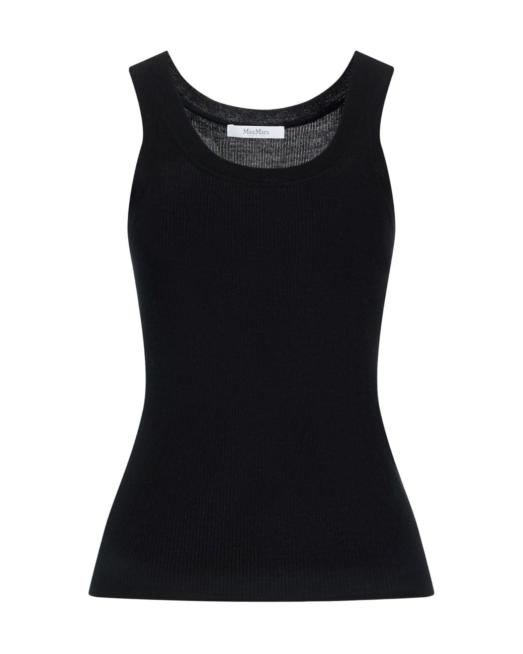Max Mara Black Solid Thick Wool Knit Sweater