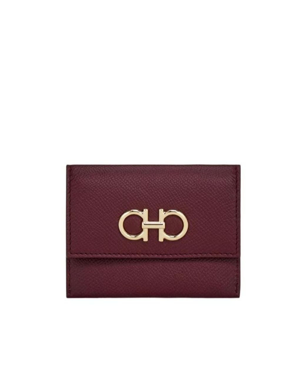 Ferragamo Purple Ferragamo Gancini Card Case
