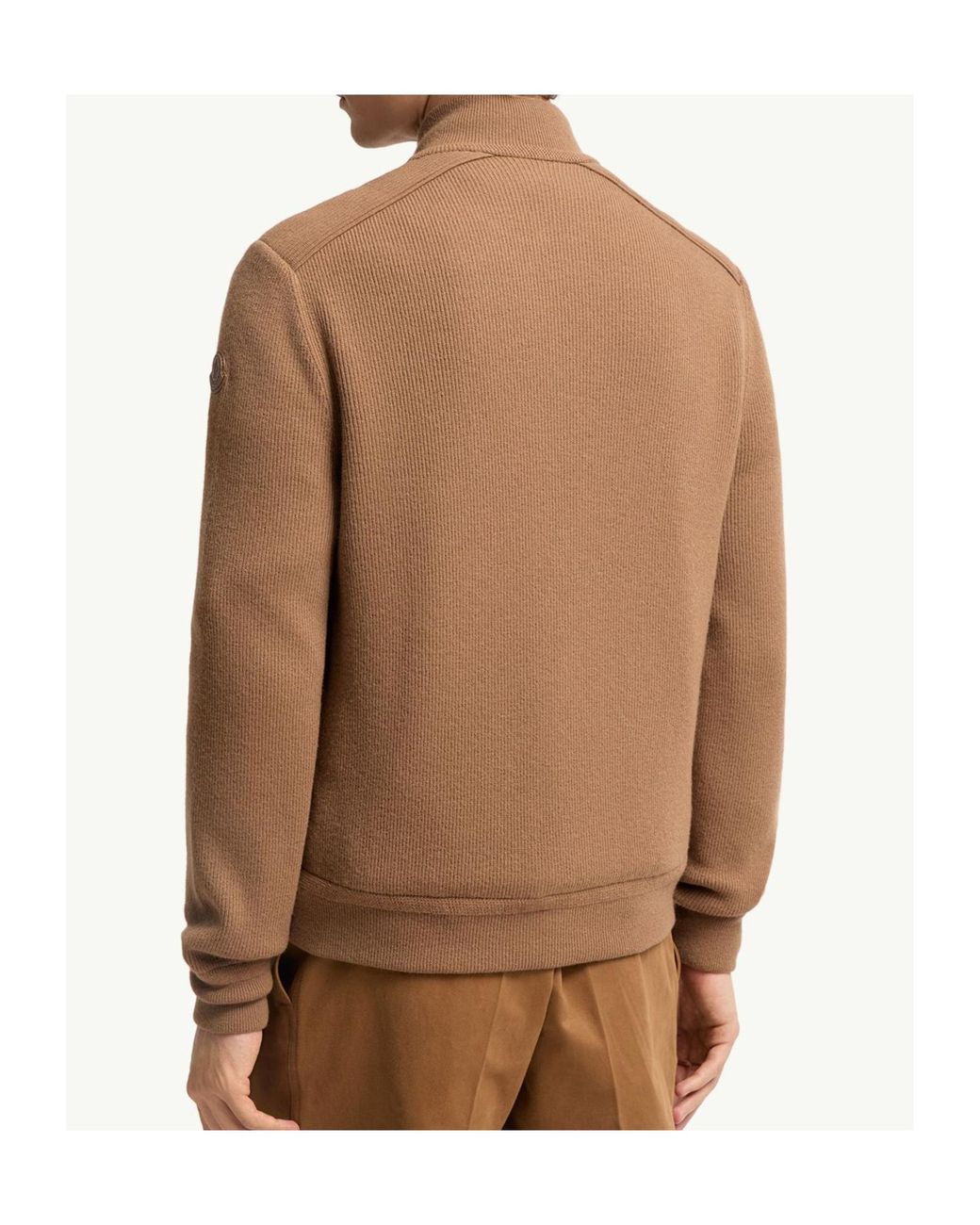 Moncler Brown Padded Zip-Up Cardigan for men