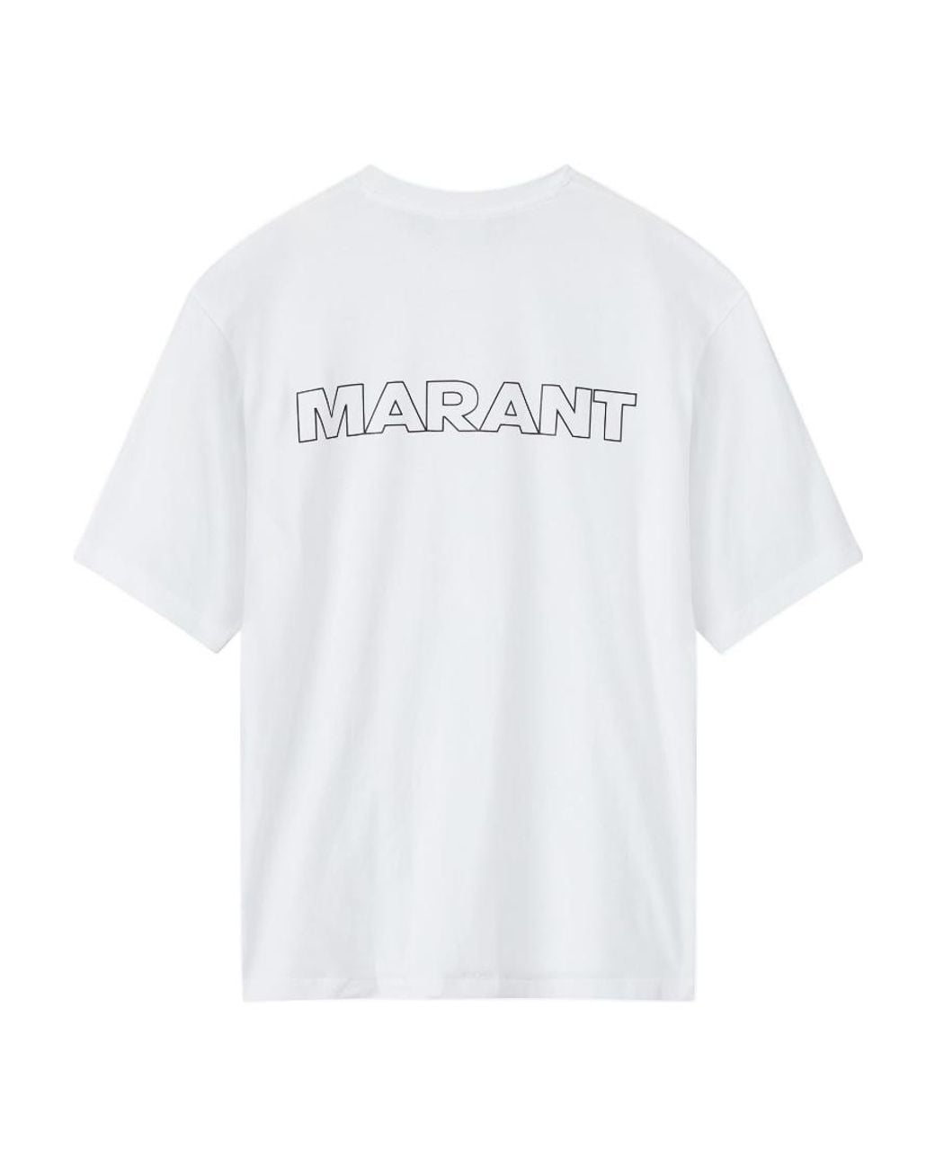 Isabel Marant White Logo-Printed Crewneck T-Shirt for men