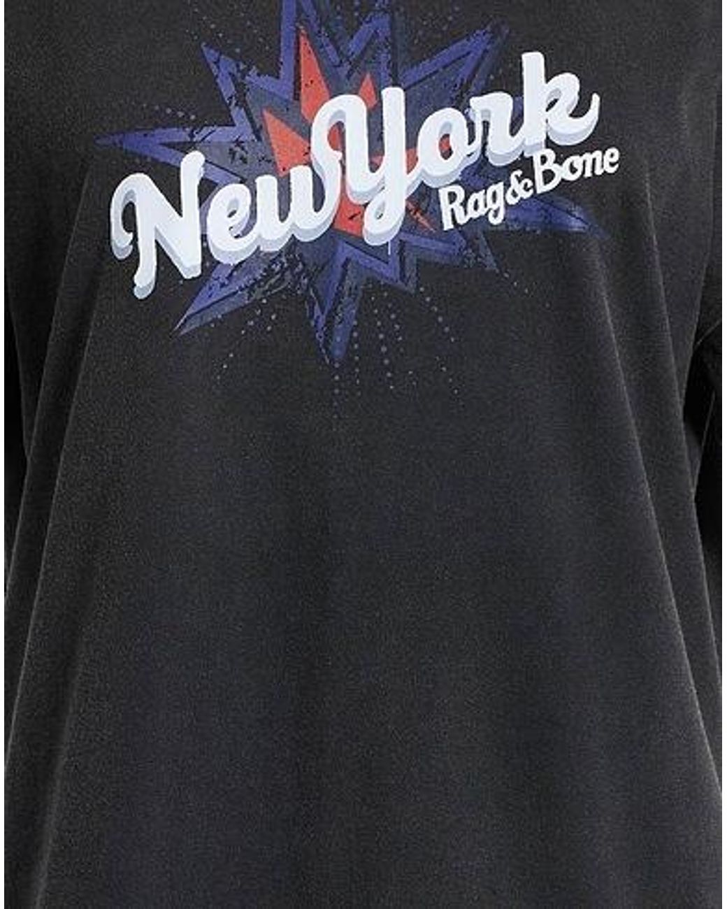 Rag & Bone Black Simple Printed T-Shirt