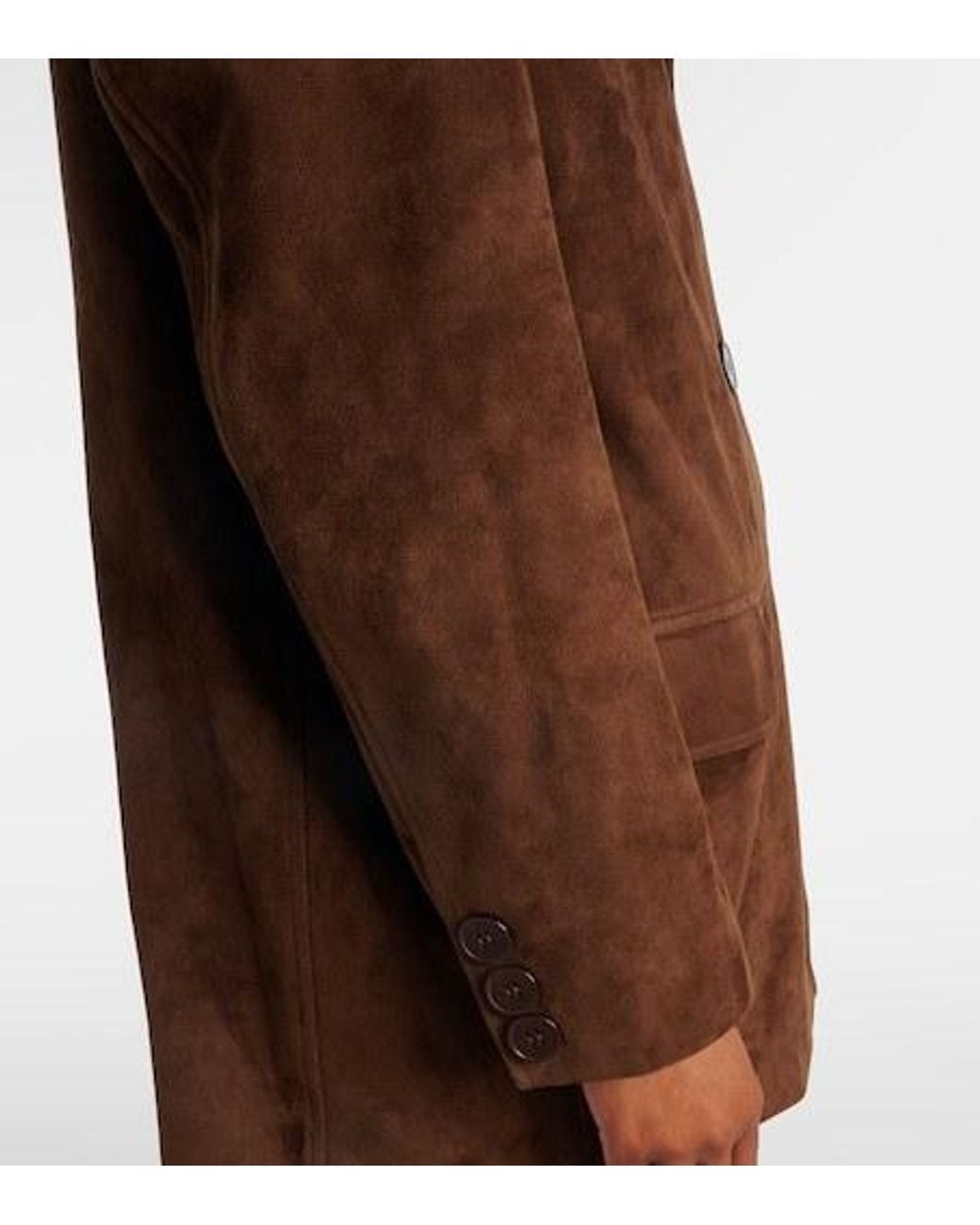 Nour Hammour Brown Voltia Suede Jacket
