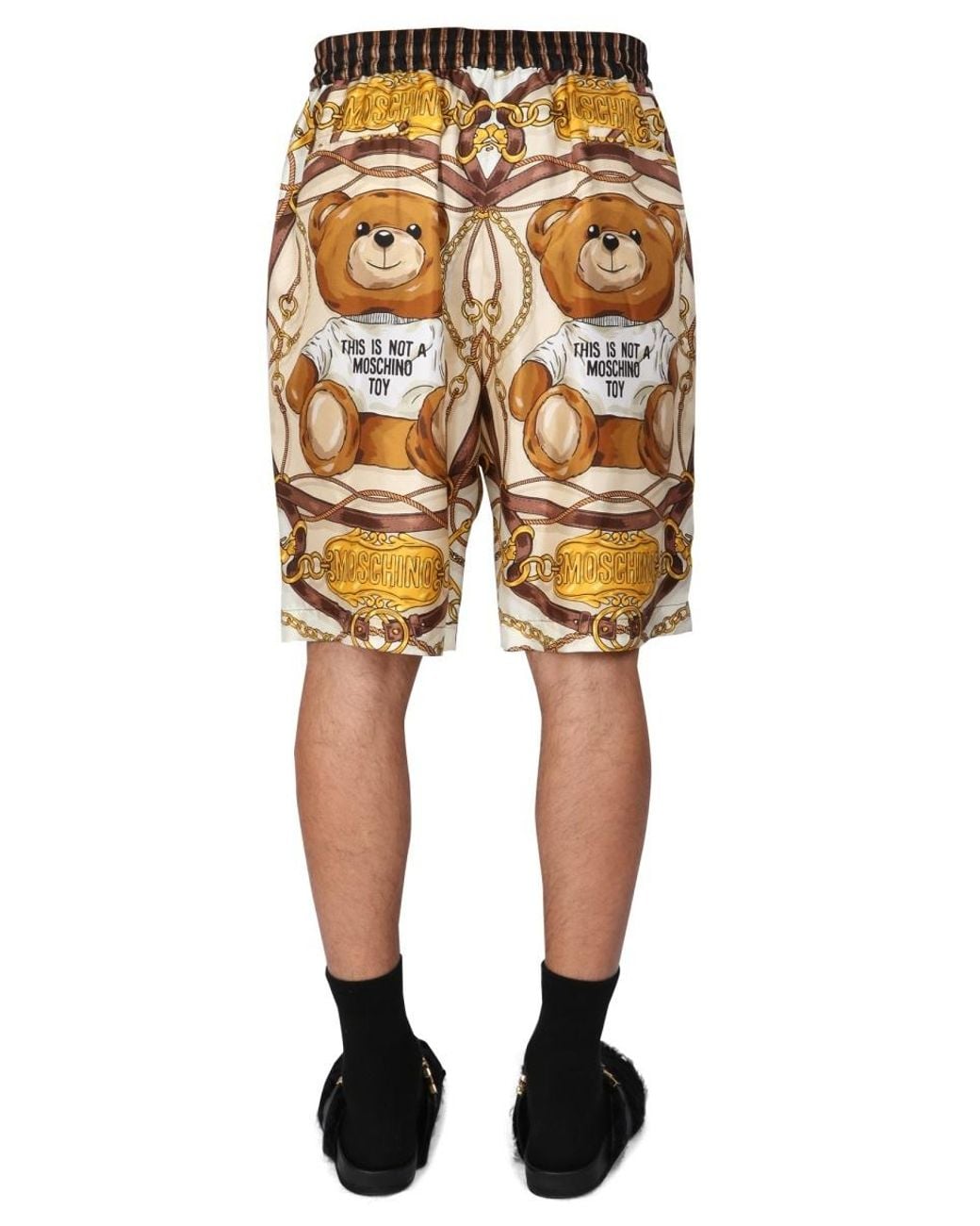 Moschino Metallic Printed Shorts for men