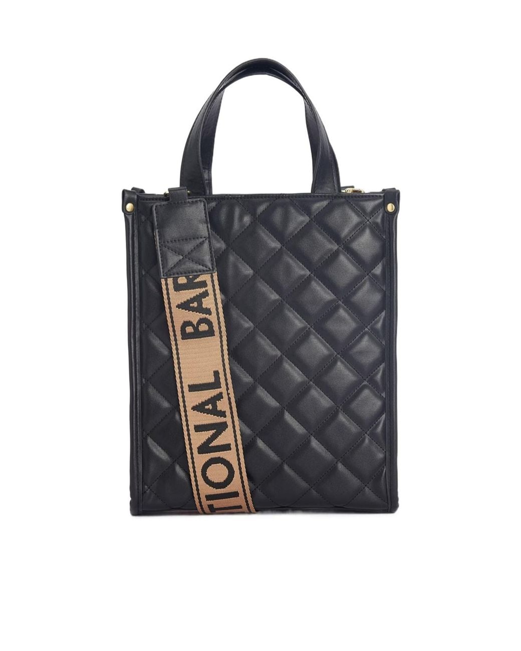 Barbour Black Quilted Fenchurch Tote Bag