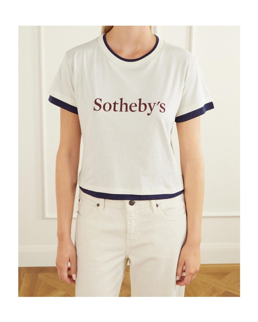 FRAME White Striped Crew-Neck T-Shirt