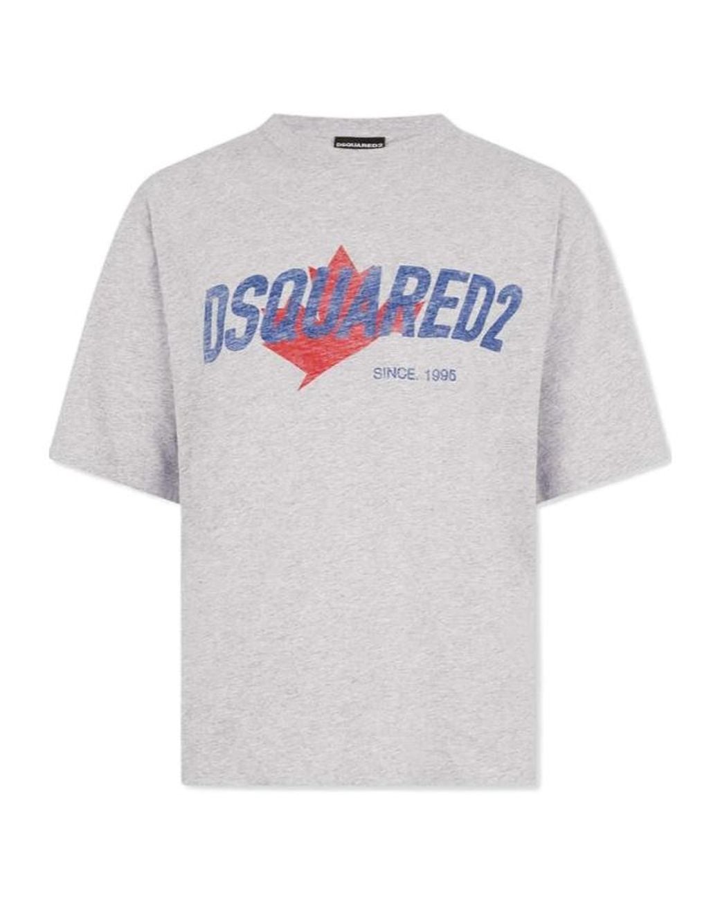 DSquared² White Rider Loose Fit T-Shirt for men