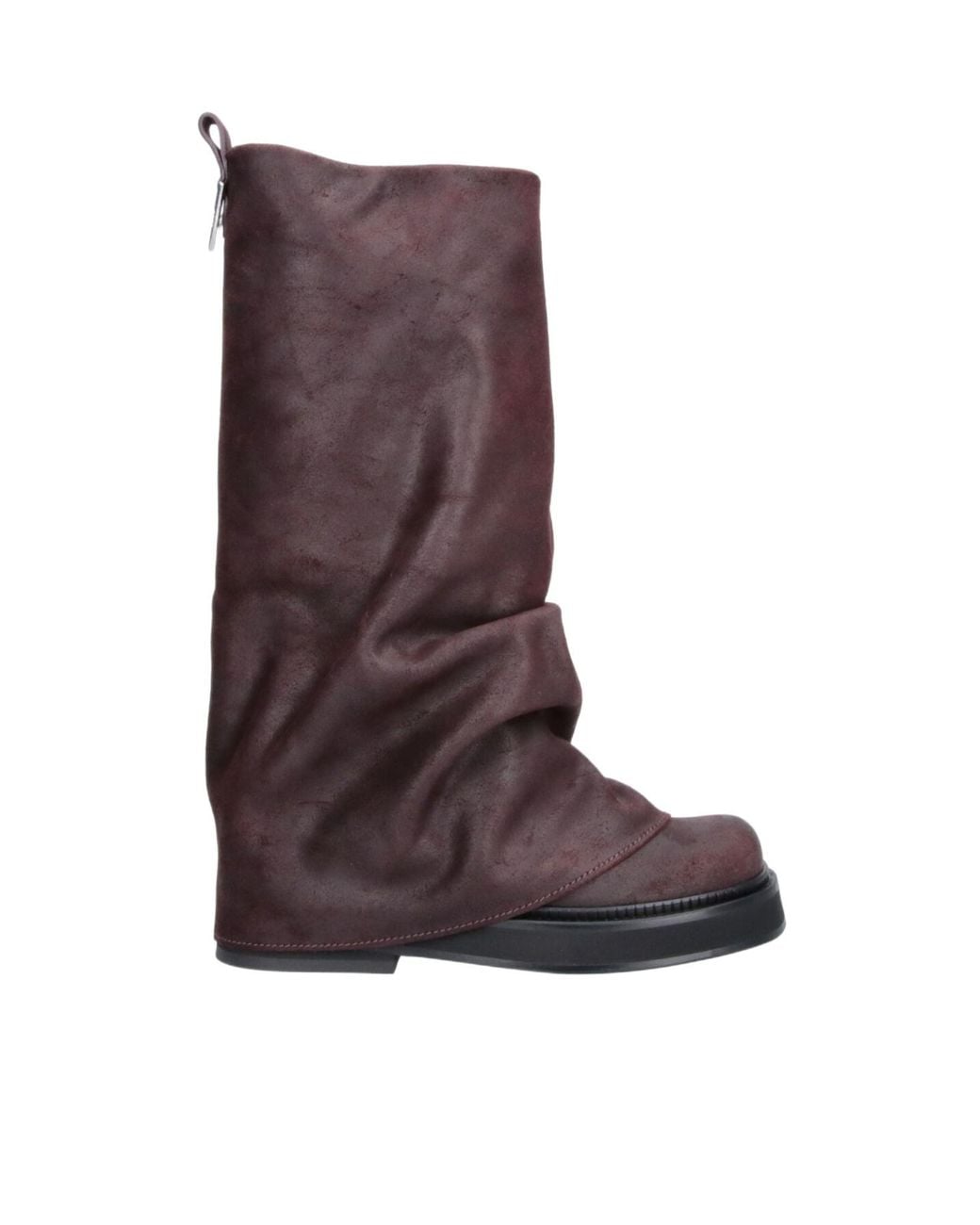 The Attico Brown The Slouchy Square-Toe Boots