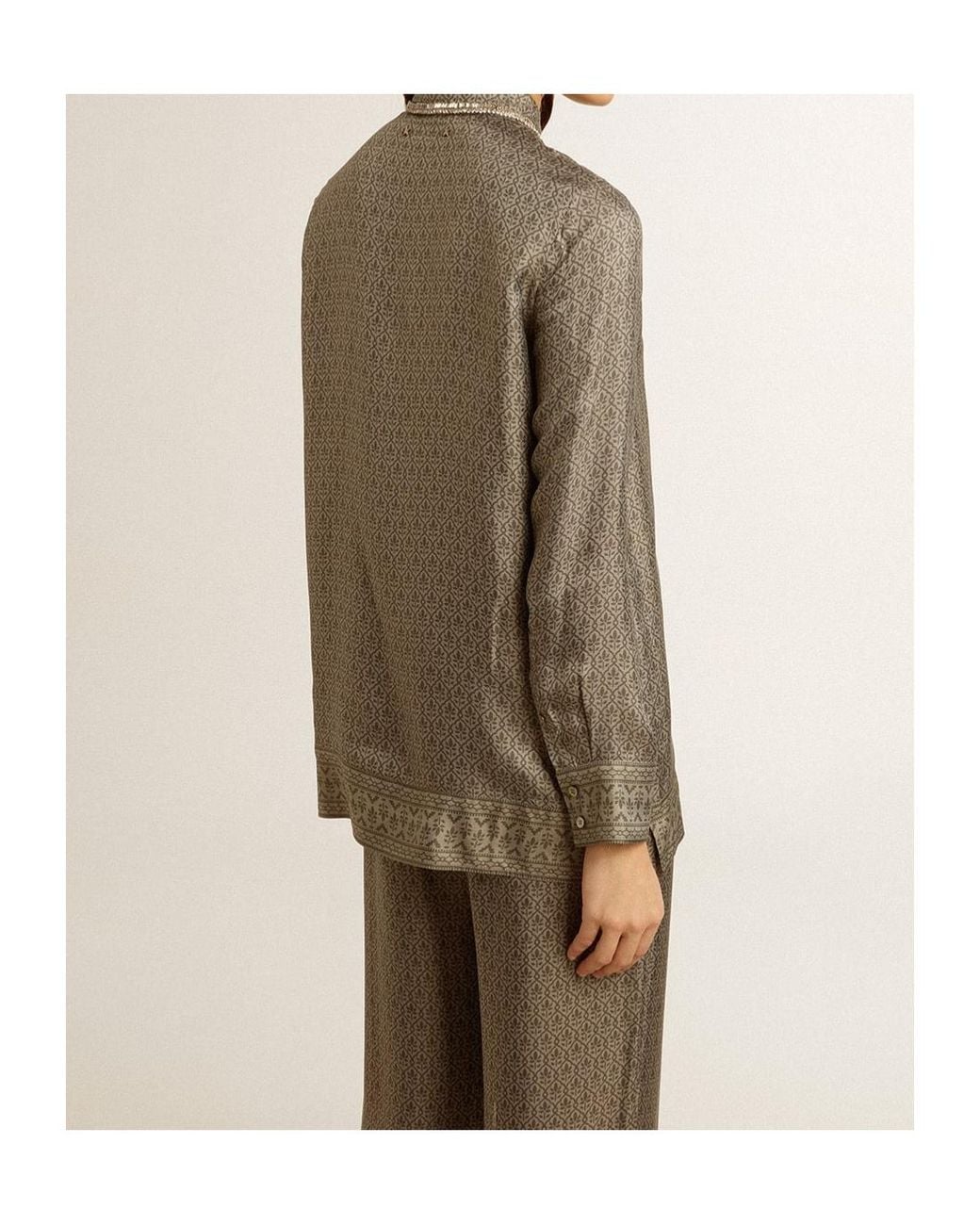 Golden Goose Deluxe Brand Gray Graphic Printed Shirt