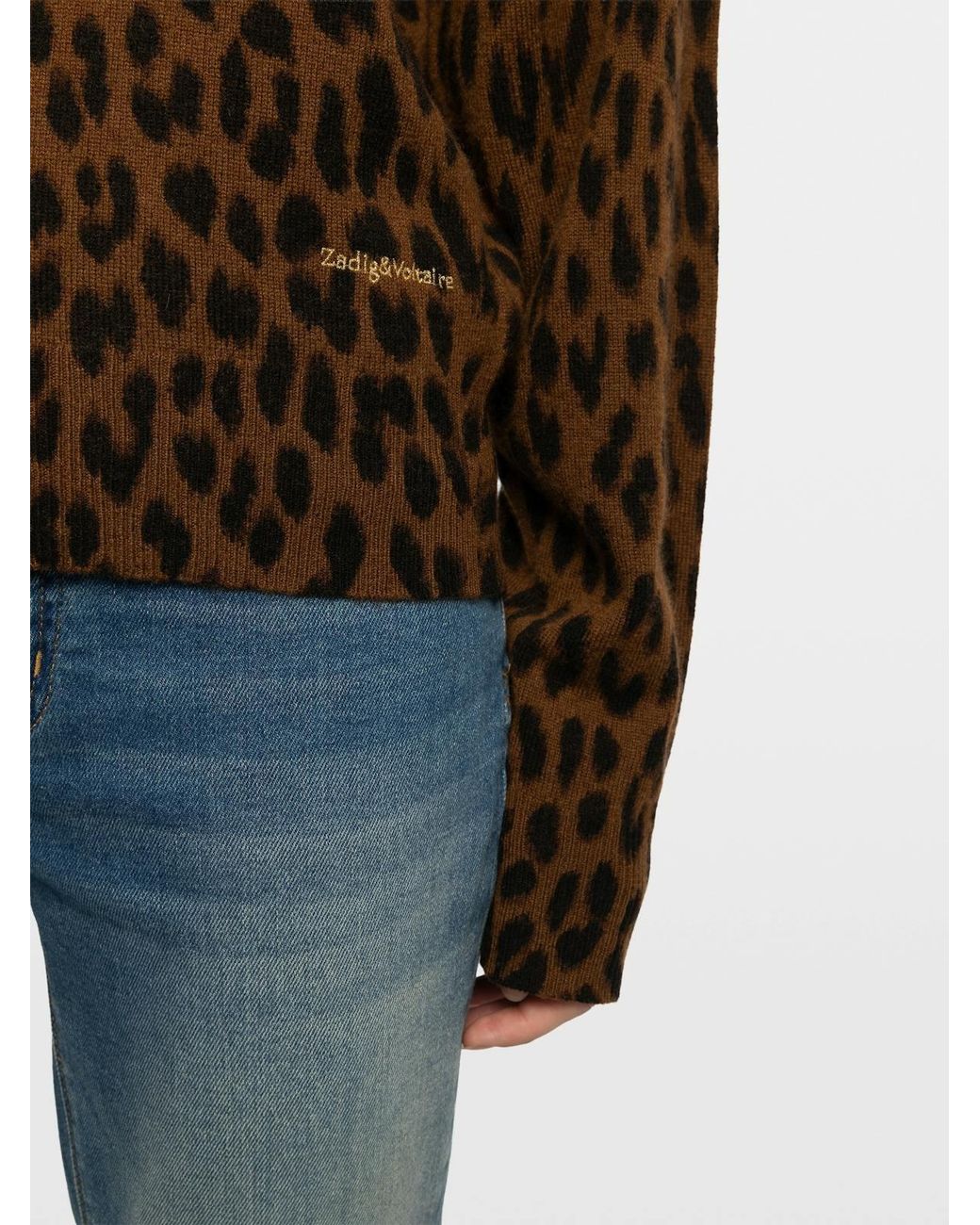 Zadig & Voltaire Brown Leopard-Print Sweater