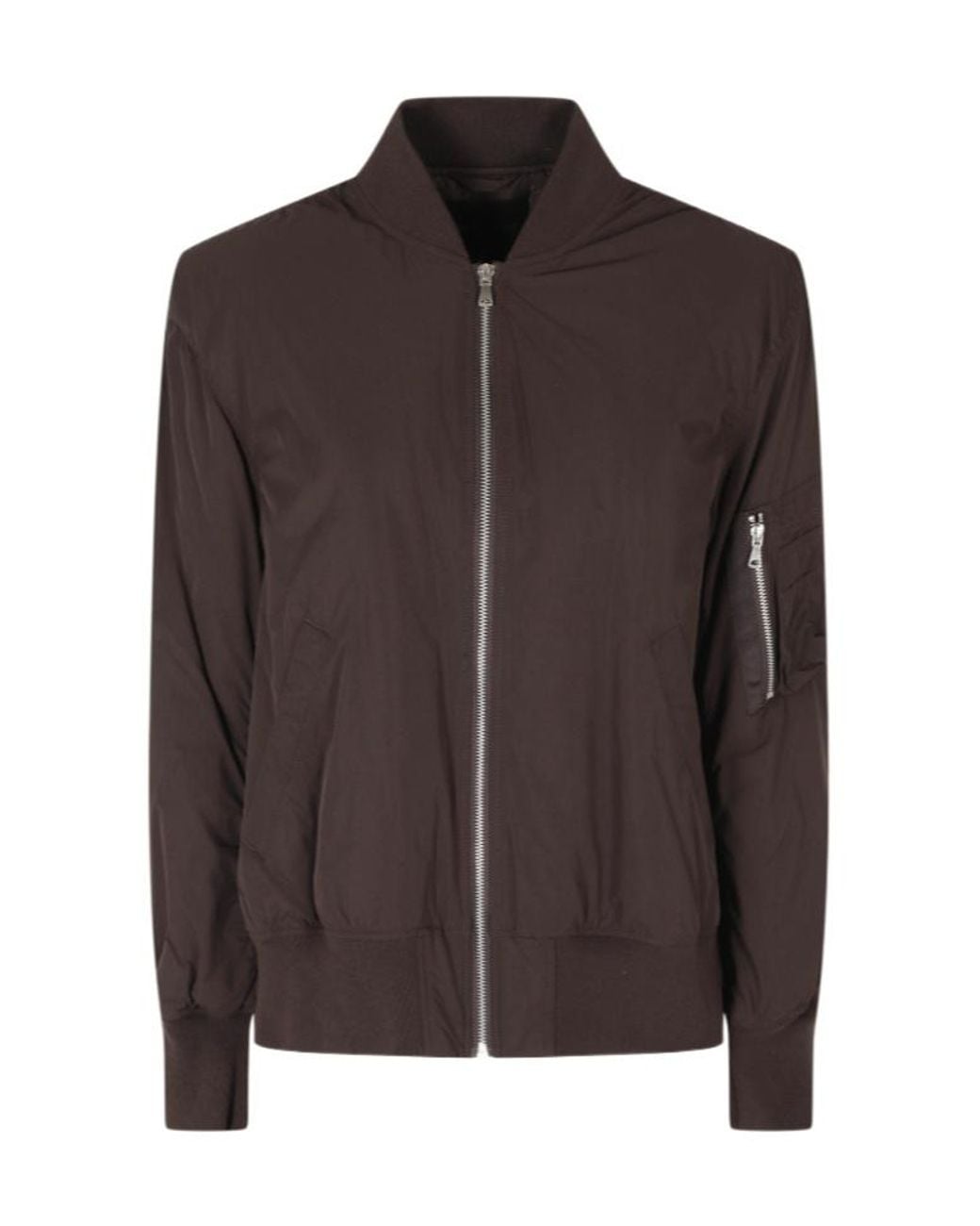 Semicouture Brown Ada Zip-Up Bomber Jacket