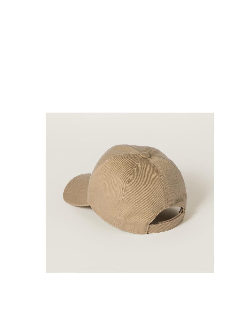 Miu Miu White Drill Baseball Cap