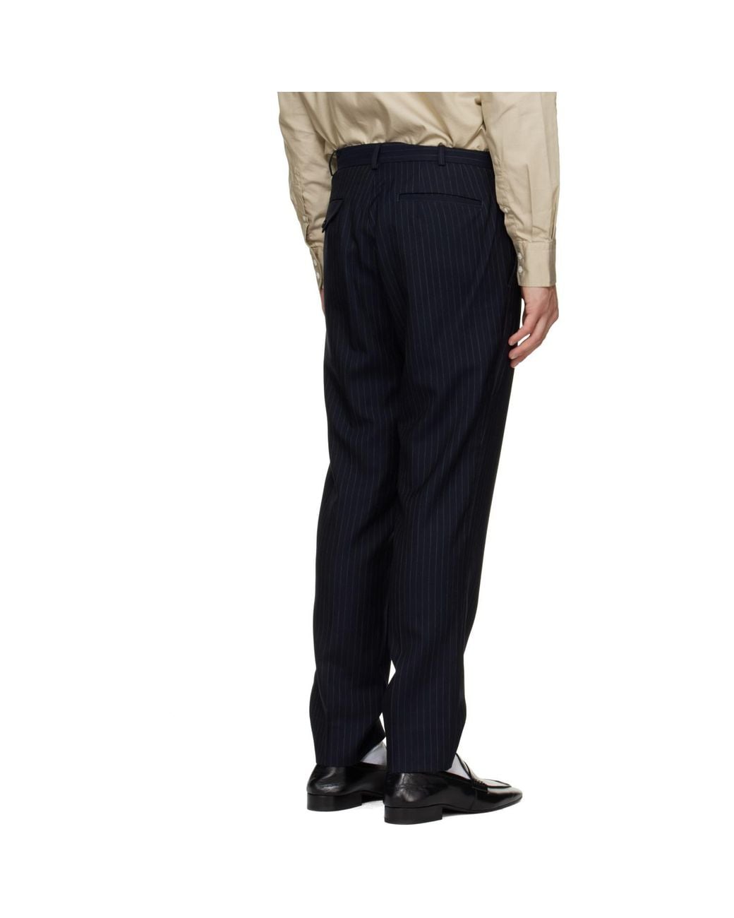 Comme des Garçons Blue Casual Trousers With Belt Loops for men