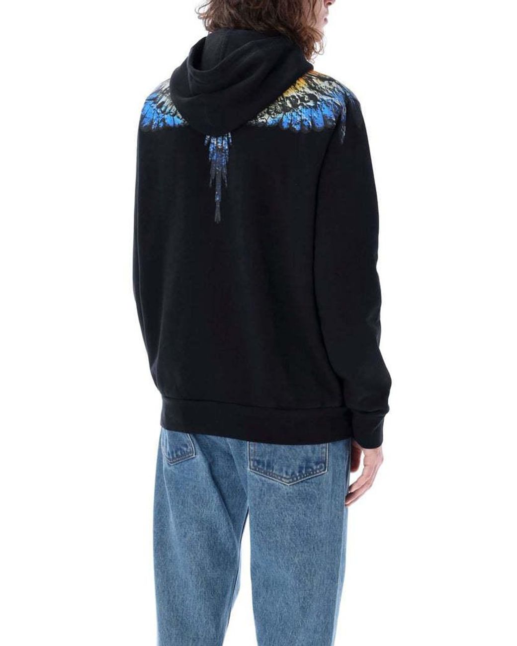 Marcelo Burlon Blue County Of Milan Icon Wings Drawstring Hoodie for men