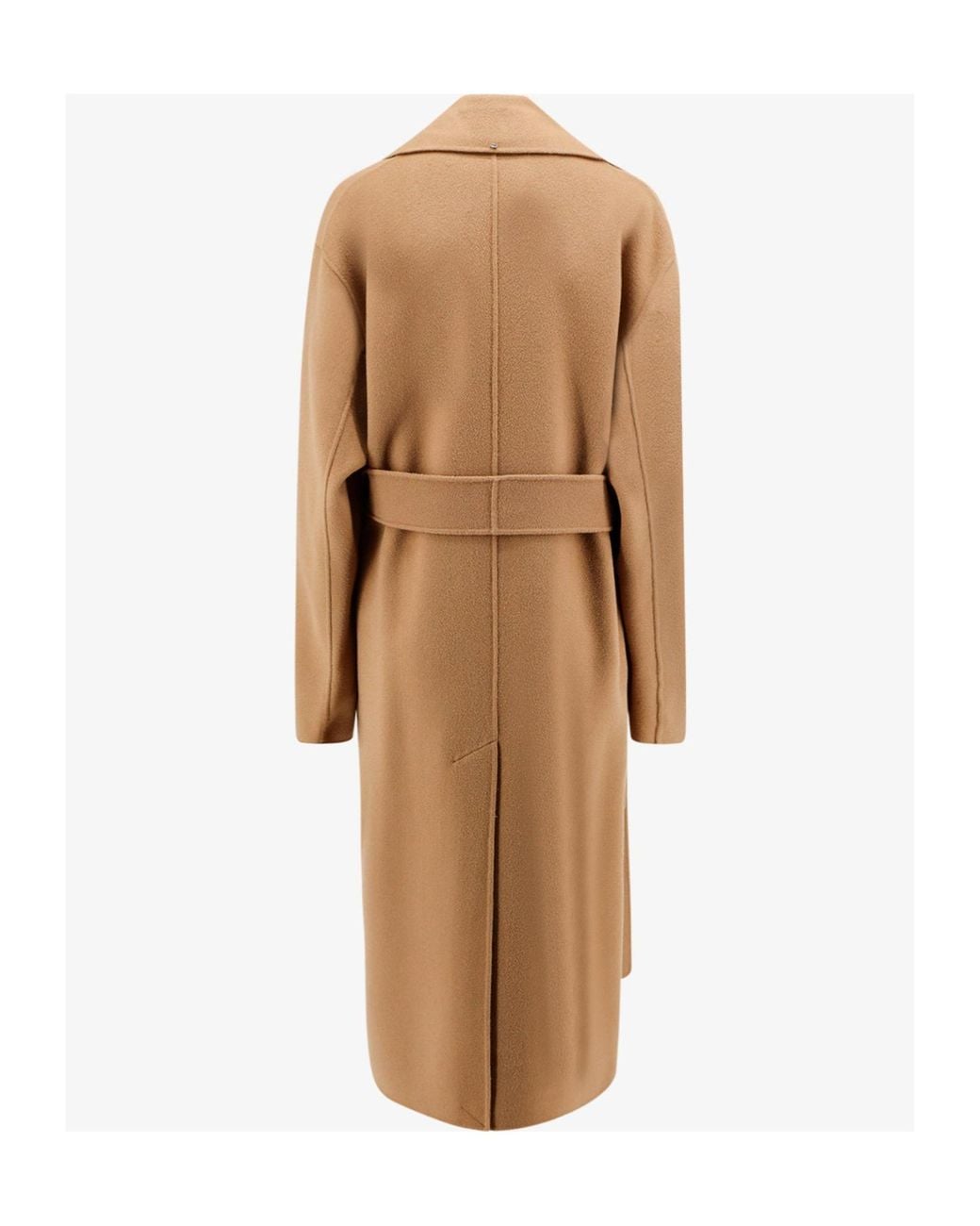 Sportmax Brown Buttoned Long-Sleeved Coat