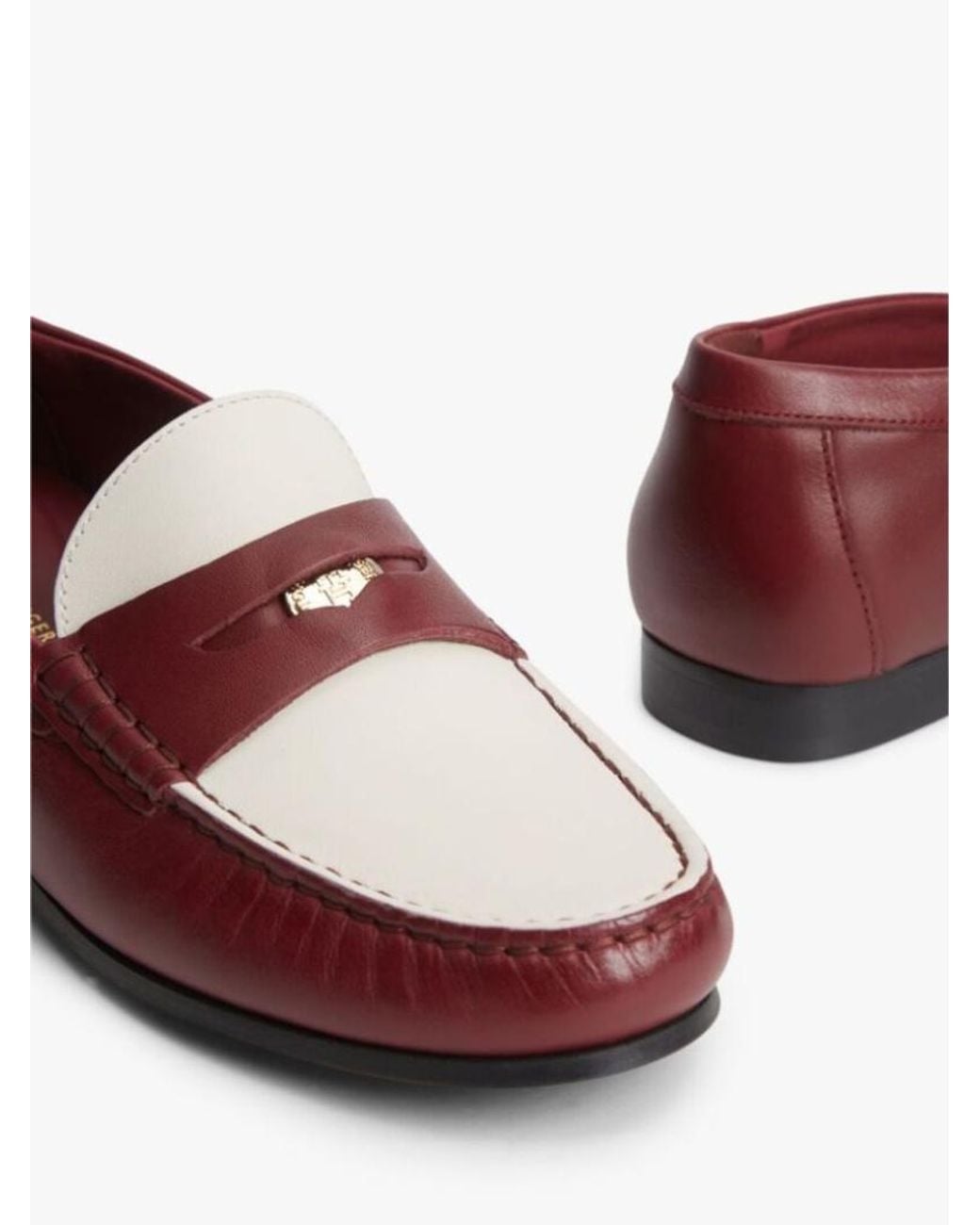 Tommy Hilfiger Red Penny Loafer Flat Shoes