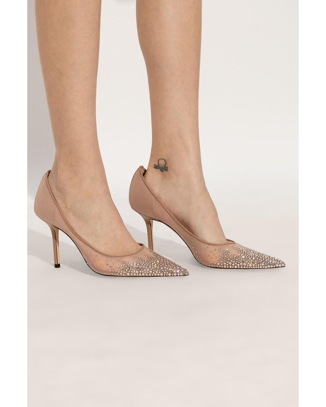 Jimmy Choo Pink Love 85 Pointed-Toe Pumps