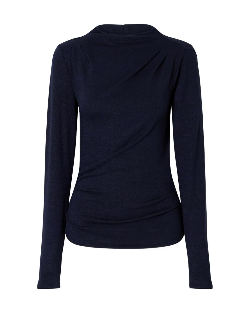 Proenza Schouler Blue Mimi Draped Stretch-Jersey Top